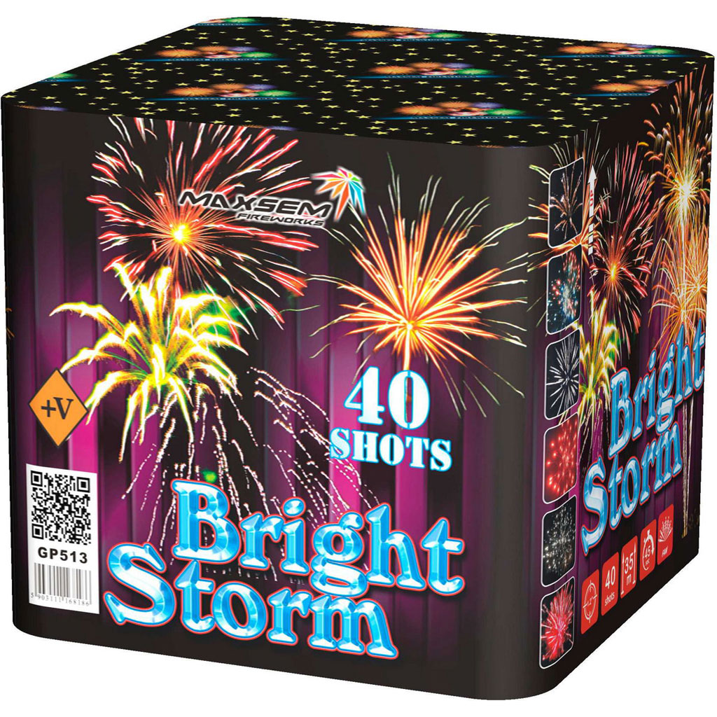 Купить Батарея салютов  дюймов Bright Storm дюймов , 40 залпов, GP513