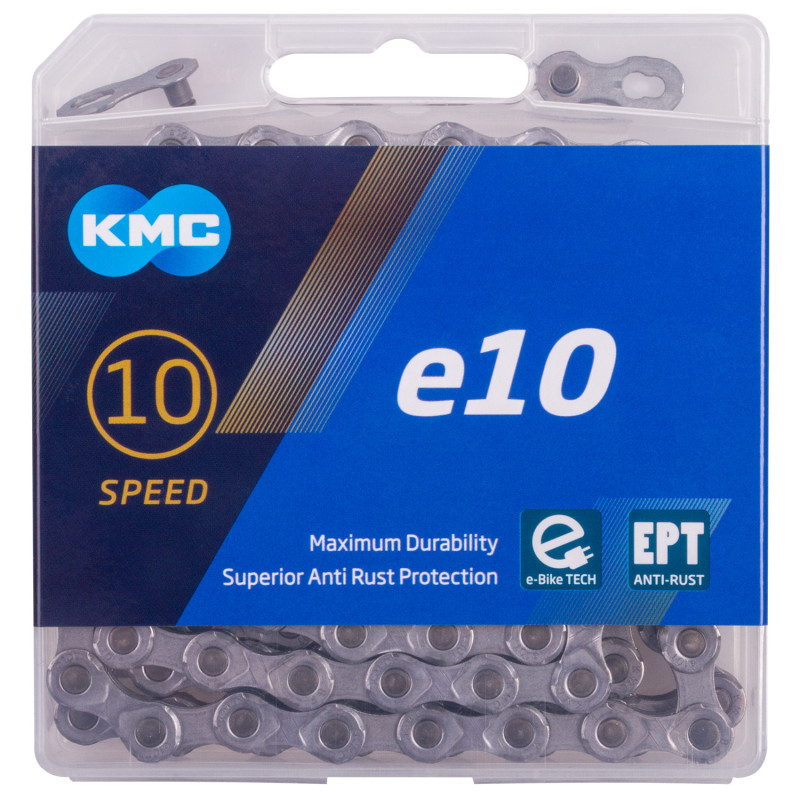 Купить Цепь KMC e10 EPT EcoProTeQ 10 ск., 136 зв., с замком, с антикор. покр., для E-Bike