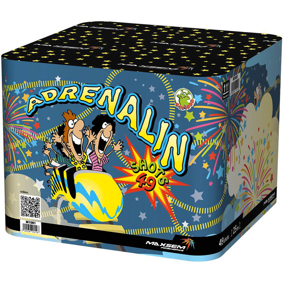 Купить Батарея салютов MAXSEM Адреналин / Adrenalin, 49 залпов, M1081
