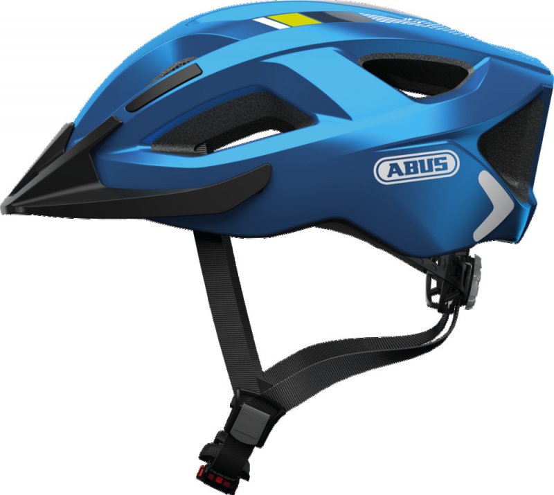 Купить Шлем Aduro 2.0 с LED фонариком и светоотр элемент, M(52-58см) с регулир., 295гр, 14 отв, сетка от насекомых, голубой-синий ABUS