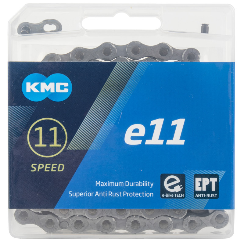 Купить Цепь KMC e11 EPT EcoProTeQ 11 ск., 136 зв., с замком, с антикор. покр., для E-Bike